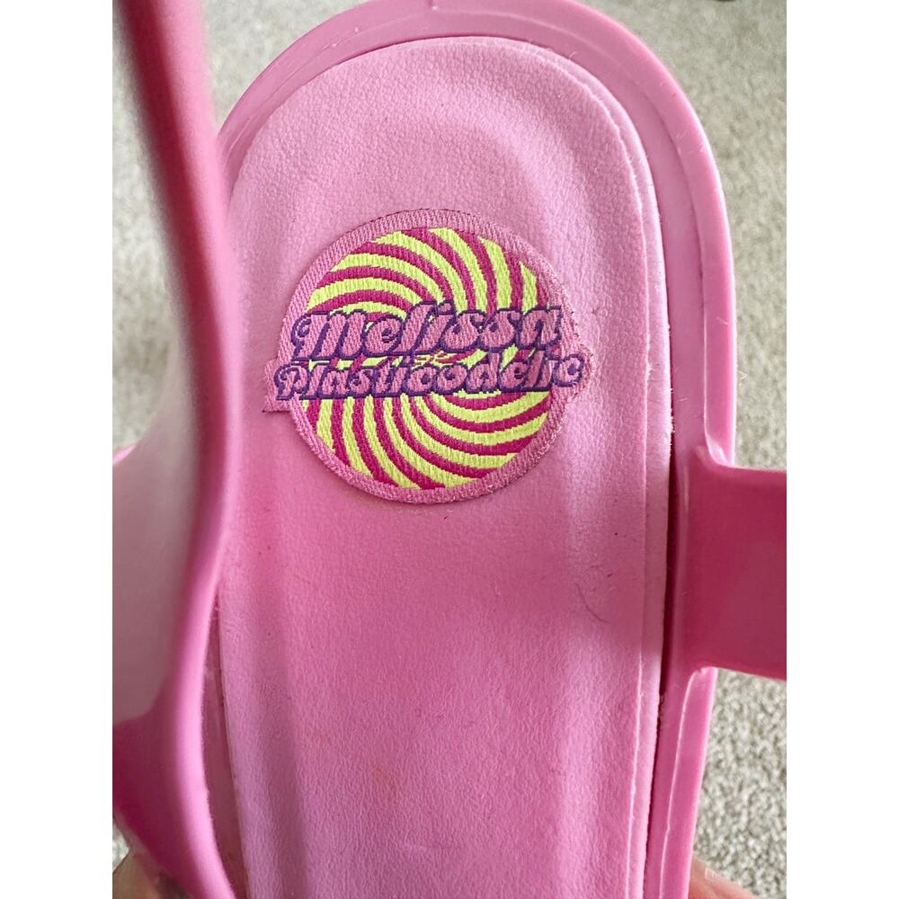 Melissa Plasticodelic Pink Point Toe Jelly Sandal Heels Size 8 - Picture 4 of 8